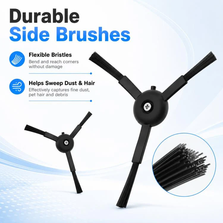 For Xiaomi Mijia Robot Vacuum Mop 2 MJST1S Replacement Parts, Dual Black Side Brush - Image 6
