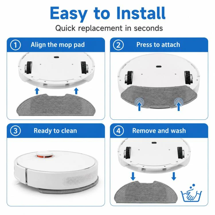 For Xiaomi Mijia Robot Vacuum Mop 2 MJST1S Replacement Parts, Mop Pad - Image 6