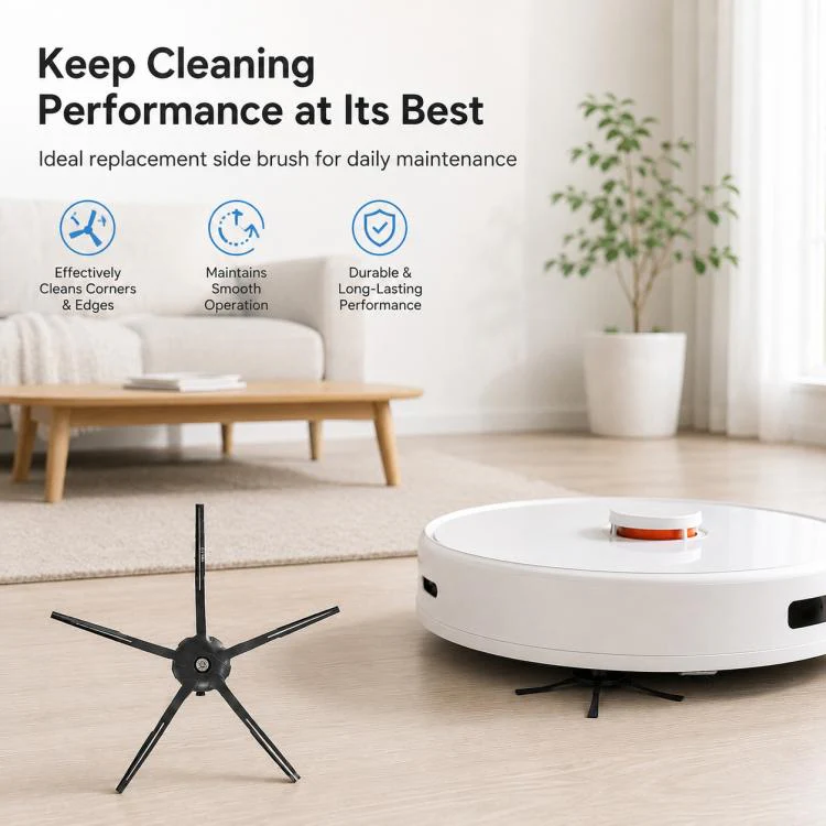 For Xiaomi Mijia Robot Vacuum Mop 2 Pro MJST1S Replacement Parts, Black Five Arm Side Brush - Image 8