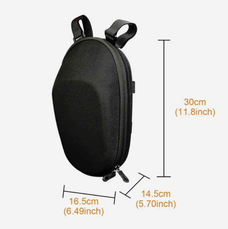 For Xiaomi No.9 Electric Scooter PU Leather Waterproof EVA Hard Shell Bag Electric Folding Car Front Bag, Size:30 x 16.5 x 14.5cm(Gray) - Image 6