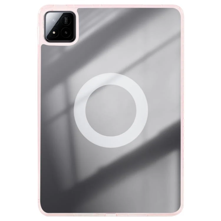 For Xiaomi Pad 7 / 7 Pro Trifold Magnetic Split Acrylic Leather Tablet Case(Pink) - Image 4