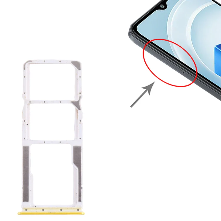 For Xiaomi Poco M5 4G SIM Card Tray + SIM Card Tray + Micro SD Card Tray (Yellow) - Image 4