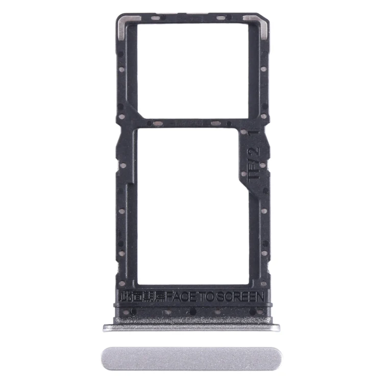 For Xiaomi Redmi 12 5G SIM Card Tray + SIM Card Tray / Micro SD Card Tray (Silver)