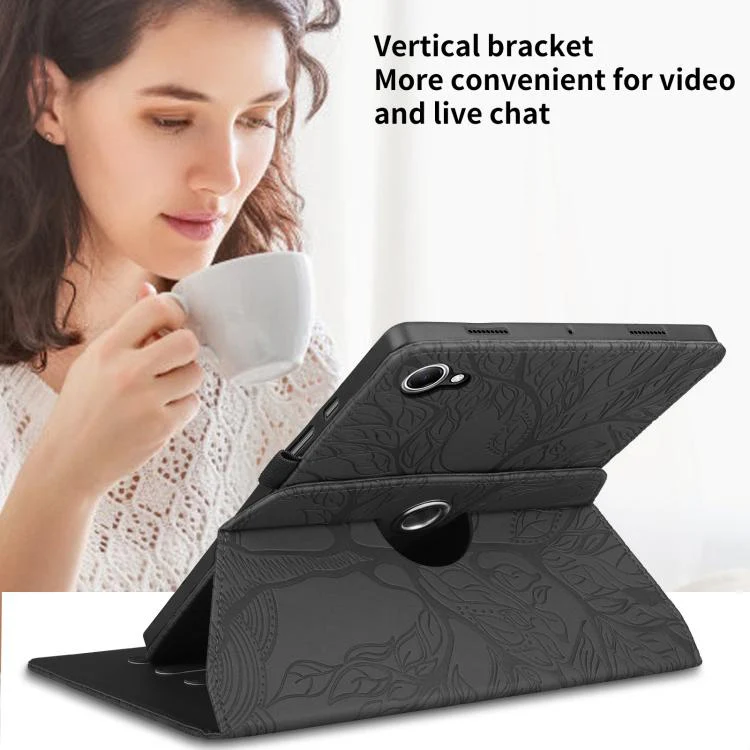 For Xiaomi Redmi K Pad 2 8.8 2026 Tree Life Embossed Rotation Leather Tablet Case(Black) - Image 6