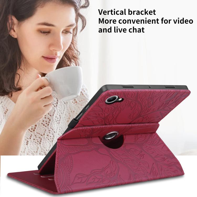 For Xiaomi Redmi K Pad 2 8.8 2026 Tree Life Embossed Rotation Leather Tablet Case(Red) - Image 6