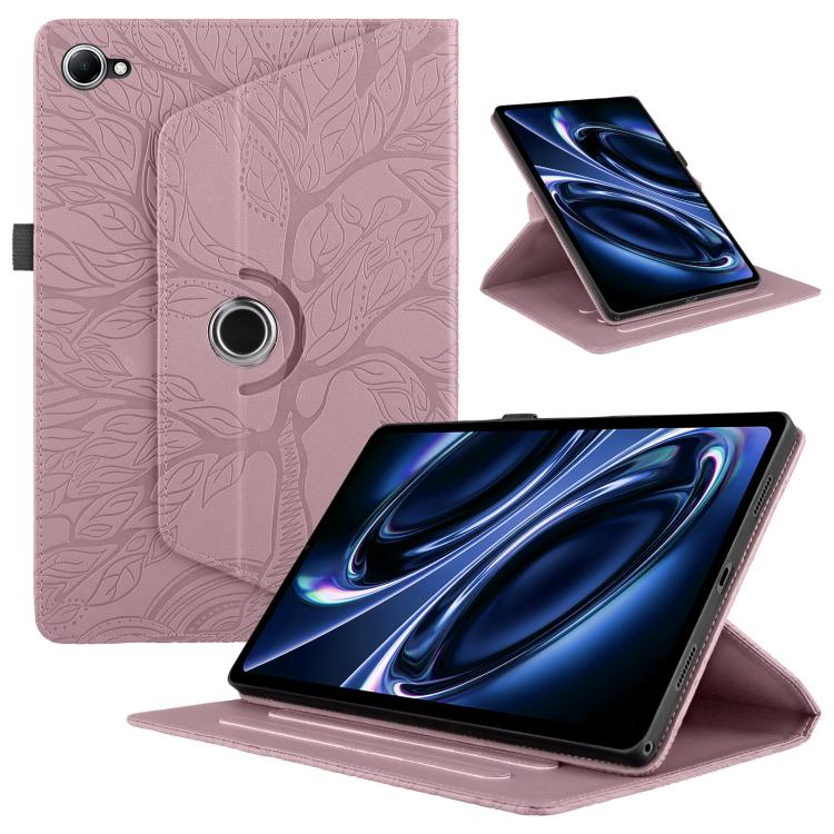 For Xiaomi Redmi K Pad 2 8.8 2026 Tree Life Embossed Rotation Leather Tablet Case(Rose Gold)