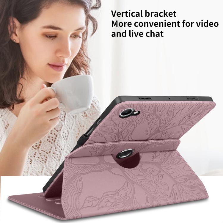 For Xiaomi Redmi K Pad 2 8.8 2026 Tree Life Embossed Rotation Leather Tablet Case(Rose Gold) - Image 6