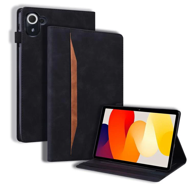 For Xiaomi Redmi K Pad Splicing Shockproof Leather Tablet Case(Black)