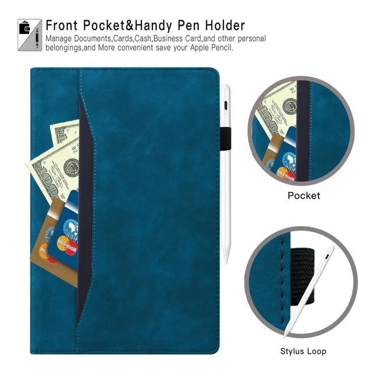 For Xiaomi Redmi K Pad Splicing Shockproof Leather Tablet Case(Blue) - Image 8