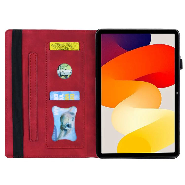 For Xiaomi Redmi K Pad Splicing Shockproof Leather Tablet Case(Red) - Image 4