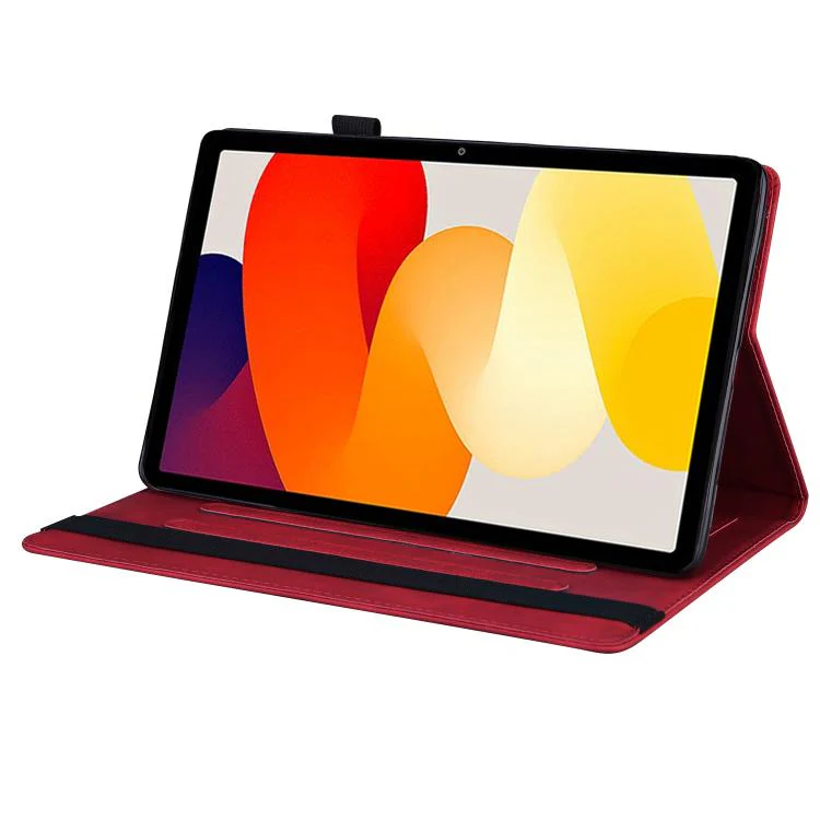 For Xiaomi Redmi K Pad Splicing Shockproof Leather Tablet Case(Red) - Image 5