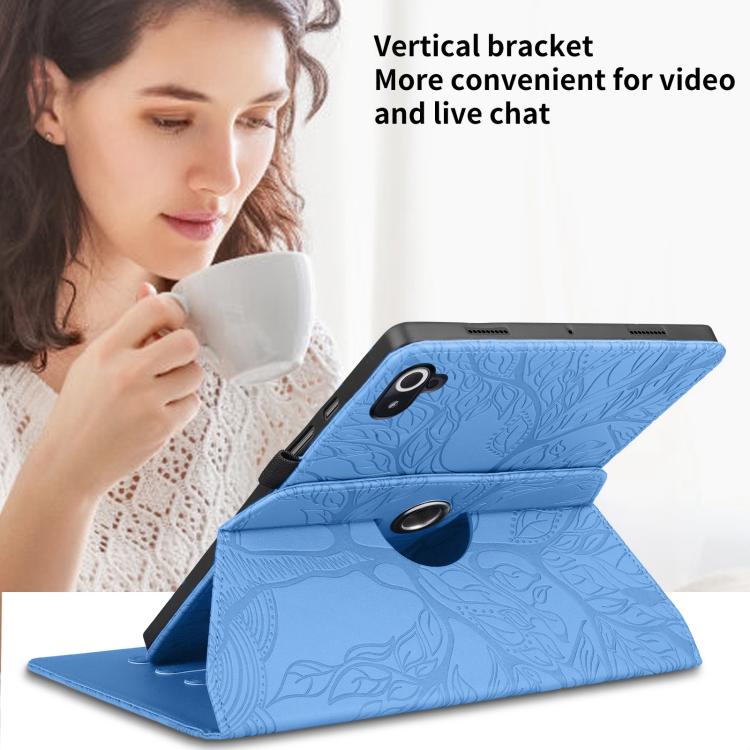 For Xiaomi Redmi K Pad Tree Life Embossed Rotation Leather Tablet Case(Blue) - Image 6