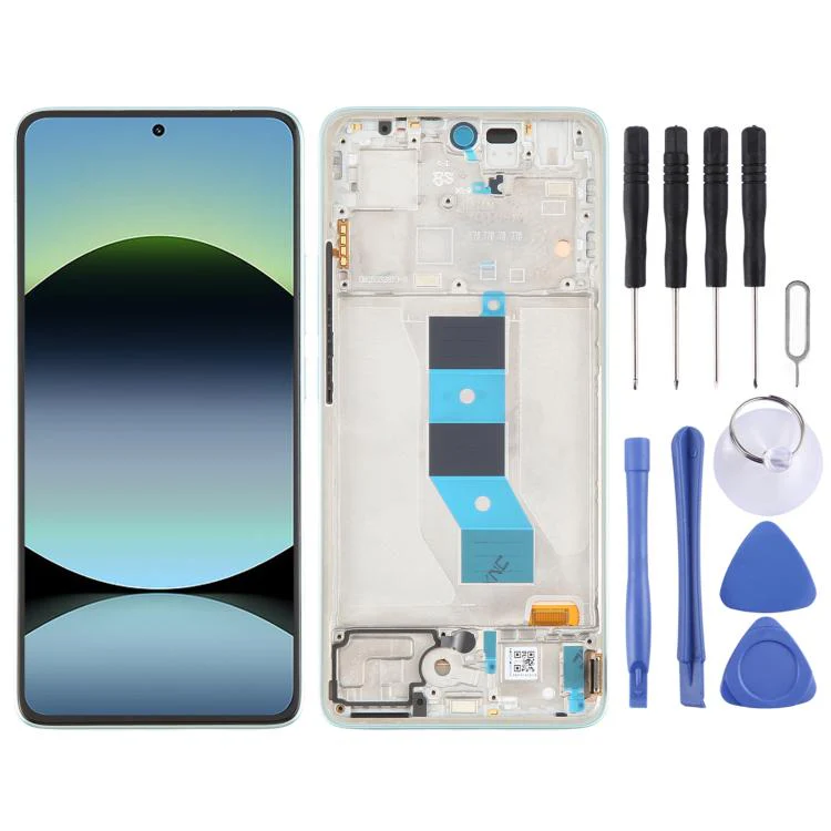 For Xiaomi Redmi Note 14 5G AMOLED Original LCD Screen Digitizer Full Assembly with Frame (Light Green)