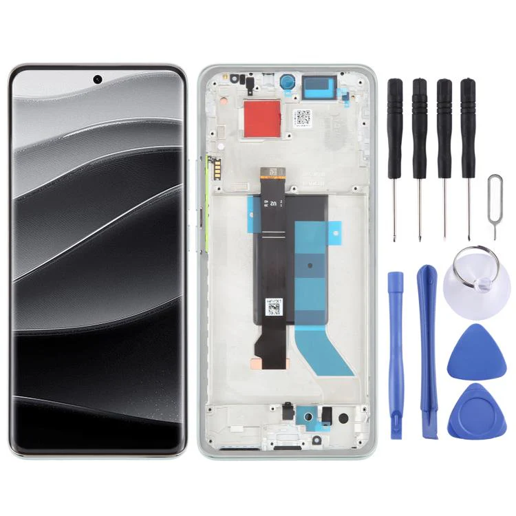 For Xiaomi Redmi Note 14 Pro 5G India Original LCD Screen Digitizer Full Assembly with Frame (Green)