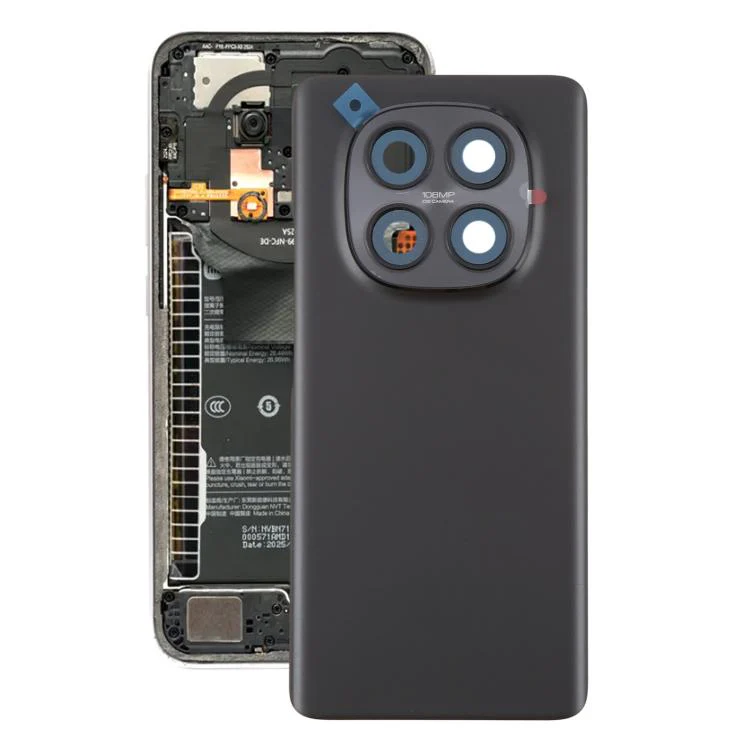 For Xiaomi Redmi Note 15 5G Global Original Battery Back Cover with Camera Lens Frame(Black)