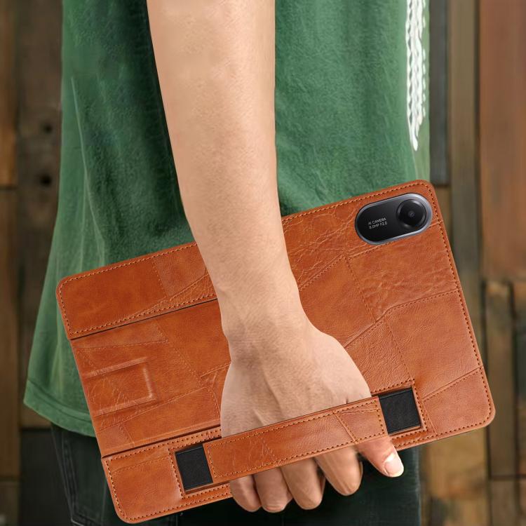 For Xiaomi Redmi Pad 2 11 2025 Wristband Retro Vegan Leather Back Tablet Case with Holder(Brown) - Image 6