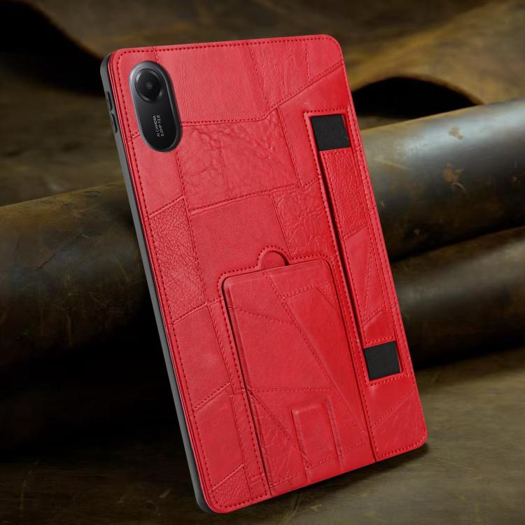 For Xiaomi Redmi Pad 2 11 2025 Wristband Retro Vegan Leather Back Tablet Case with Holder(Red) - Image 7