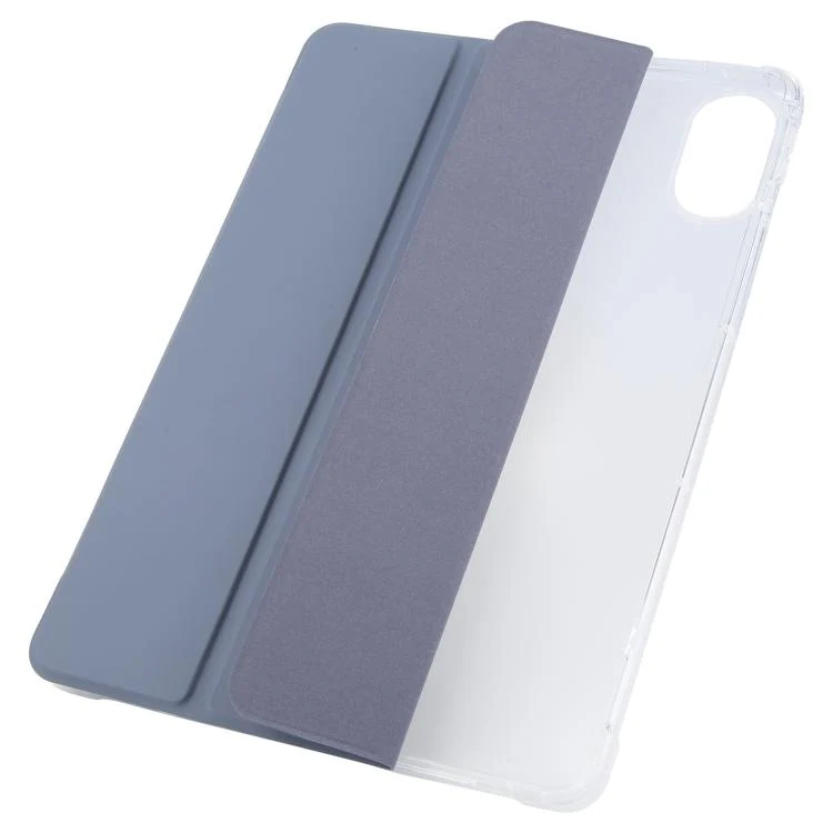 For Xiaomi Redmi Pad 2 3-fold Clear TPU Smart Leather Tablet Case with Pen Slot(Lavender Purple) - Image 2
