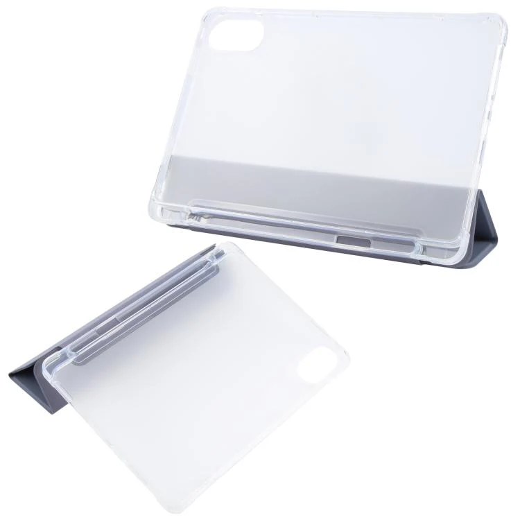 For Xiaomi Redmi Pad 2 3-fold Clear TPU Smart Leather Tablet Case with Pen Slot(Lavender Purple) - Image 3
