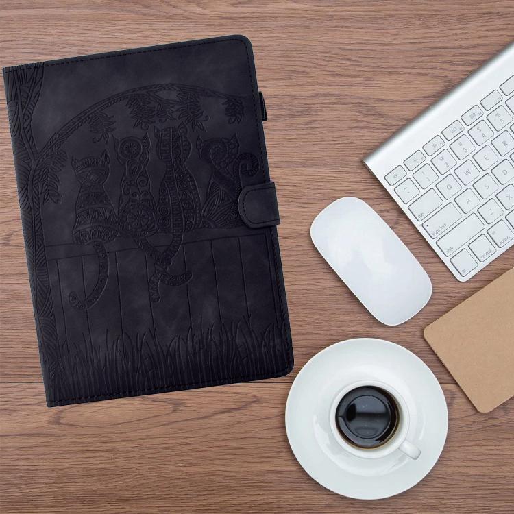 For Xiaomi Redmi Pad 2 Cats Embossed Leather Smart Tablet Case(Black) - Image 8
