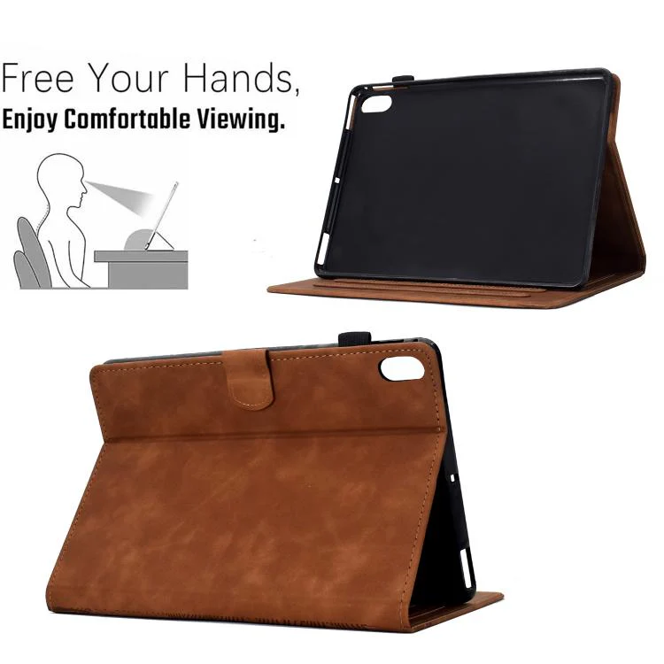 For Xiaomi Redmi Pad 2 Cats Embossed Leather Smart Tablet Case(Brown) - Image 6