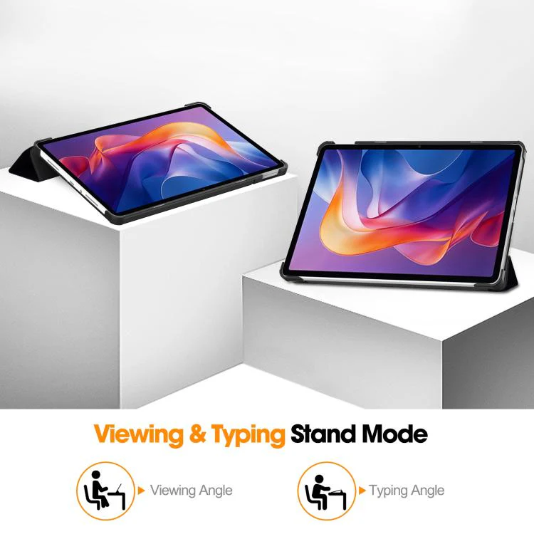 For Xiaomi Redmi Pad 2 Custer Painted 3-Fold Stand Leather Smart Tablet Case(Big Eye ME) - Image 8
