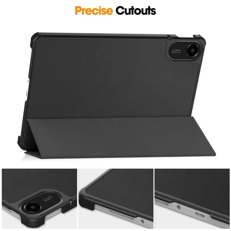 For Xiaomi Redmi Pad 2 Custer Texture 3-Fold Holder Leather Smart Tablet Case(Black) - Image 7