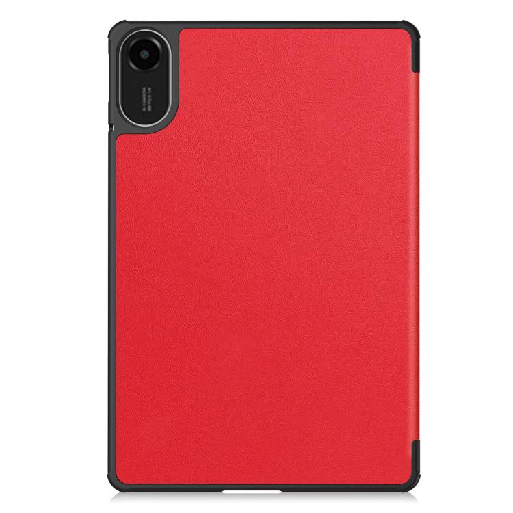 For Xiaomi Redmi Pad 2 Custer Texture 3-Fold Holder Leather Smart Tablet Case(Red) - Image 3