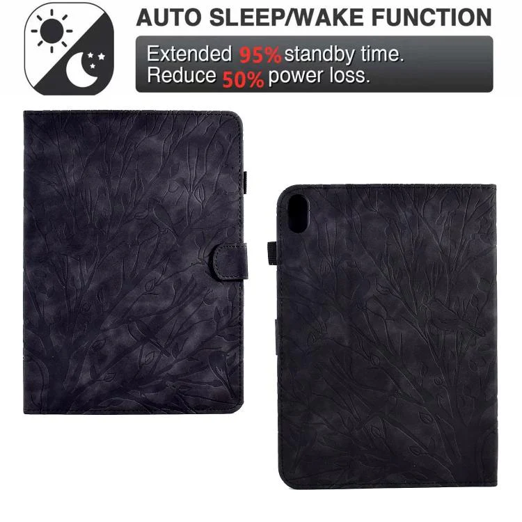For Xiaomi Redmi Pad 2 Fortune Tree Embossed Leather Smart Tablet Case(Black) - Image 5