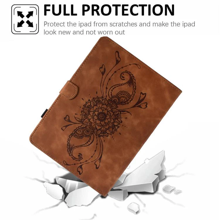 For Xiaomi Redmi Pad 2 Mandala Embossed Smart Leather Tablet Case(Brown) - Image 7