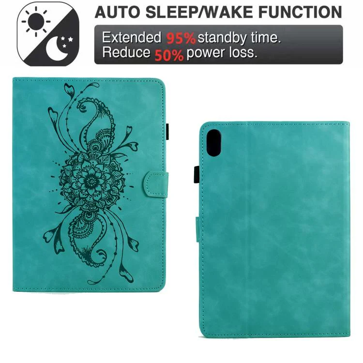 For Xiaomi Redmi Pad 2 Mandala Embossed Smart Leather Tablet Case(Light Blue) - Image 6
