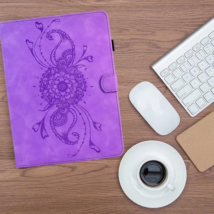 For Xiaomi Redmi Pad 2 Mandala Embossed Smart Leather Tablet Case(Light Purple) - Image 8