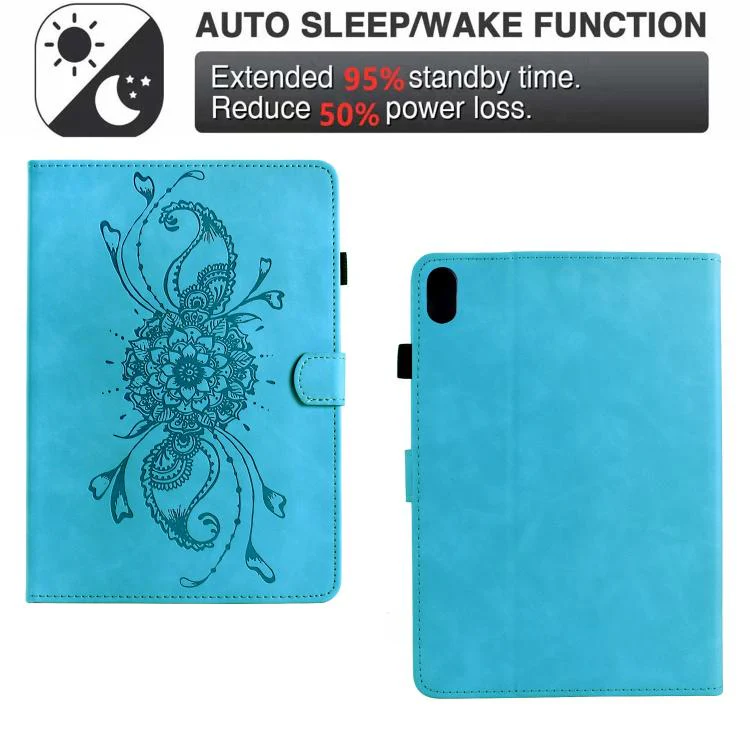 For Xiaomi Redmi Pad 2 Mandala Embossed Smart Leather Tablet Case(Sky Blue) - Image 6
