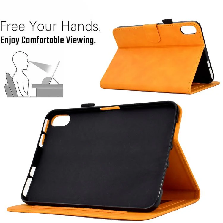 For Xiaomi Redmi Pad 2 Peony Butterfly Embossed Leather Smart Tablet Case(Khaki) - Image 6