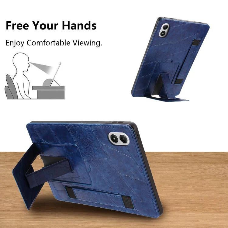 For Xiaomi Redmi Pad 2 Pro 12.1 Wristband Retro Vegan Leather Back Tablet Case with Holder(Blue) - Image 3