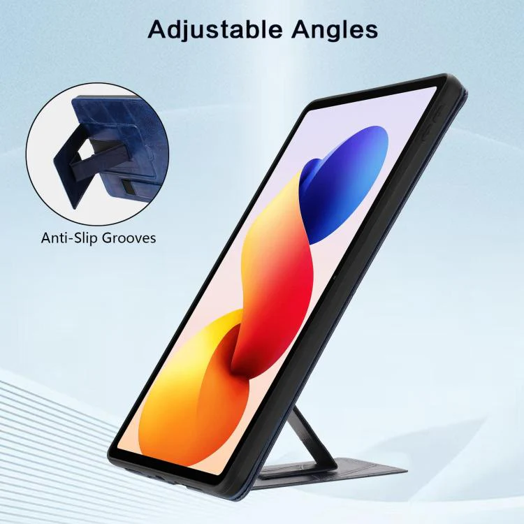 For Xiaomi Redmi Pad 2 Pro 12.1 Wristband Retro Vegan Leather Back Tablet Case with Holder(Blue) - Image 4