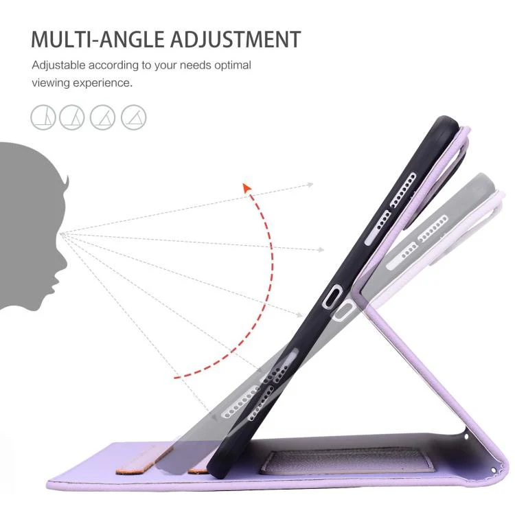 For Xiaomi Redmi Pad 2 Pro / Pro / Poco Pad Cat Skin-feel Litchi Leather Tablet Case(Purple) - Image 5