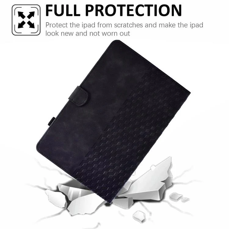 For Xiaomi Redmi Pad 2 Rhombus Embossed Leather Smart Tablet Case(Black) - Image 7