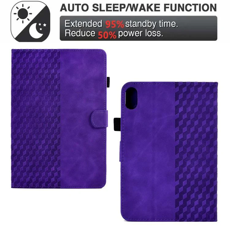 For Xiaomi Redmi Pad 2 Rhombus Embossed Leather Smart Tablet Case(Purple) - Image 5