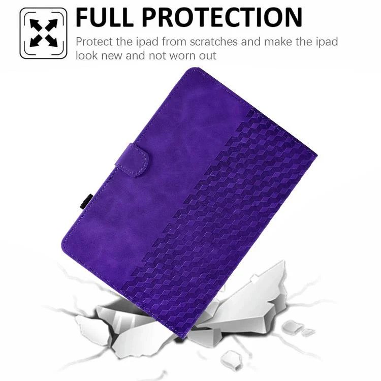 For Xiaomi Redmi Pad 2 Rhombus Embossed Leather Smart Tablet Case(Purple) - Image 7
