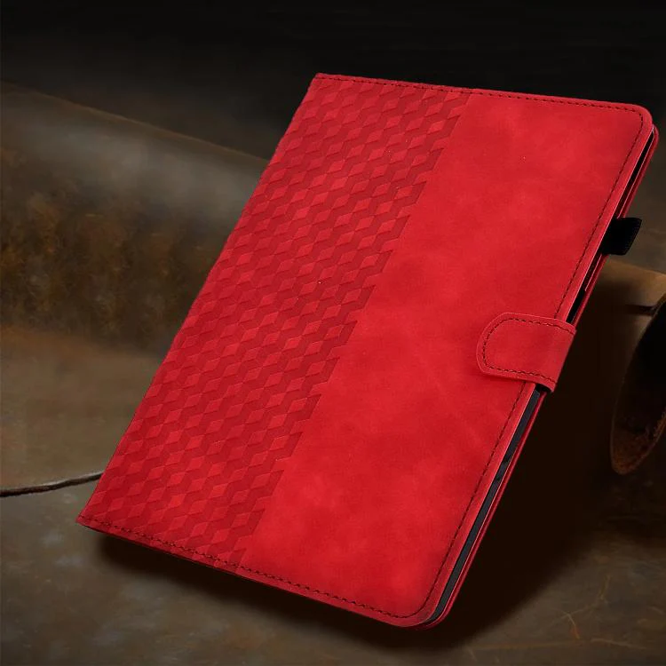 For Xiaomi Redmi Pad 2 Rhombus Embossed Leather Smart Tablet Case(Red) - Image 8