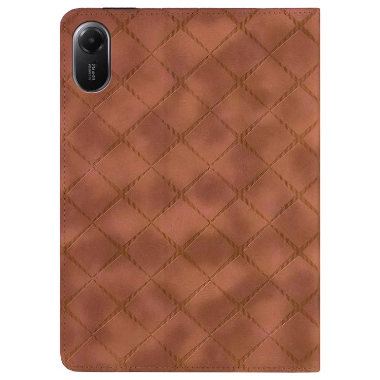 For Xiaomi Redmi Pad 2 Rhombus Embossing Leather Tablet Case(Brown) - Image 3