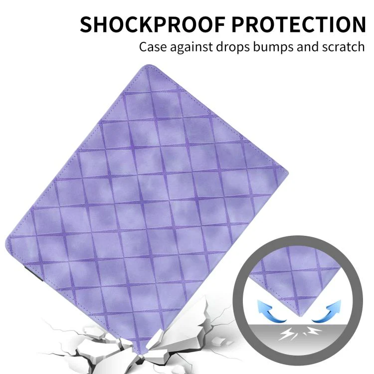 For Xiaomi Redmi Pad 2 Rhombus Embossing Leather Tablet Case(Purple) - Image 7