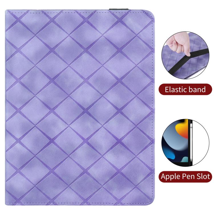 For Xiaomi Redmi Pad 2 Rhombus Embossing Leather Tablet Case(Purple) - Image 8