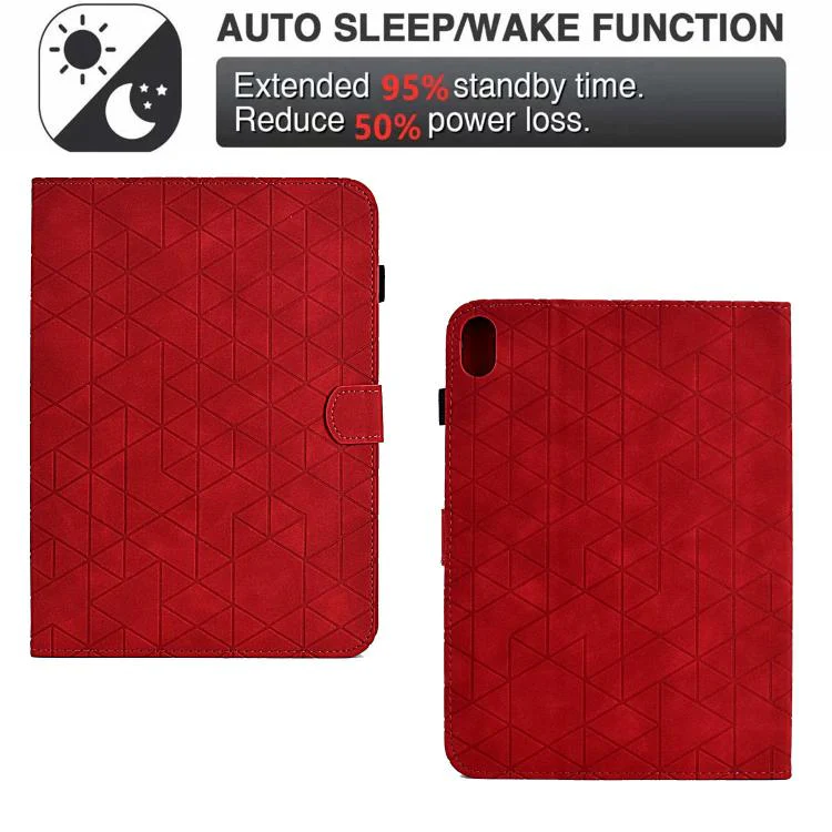 For Xiaomi Redmi Pad 2 Rhombus TPU Smart Leather Tablet Case(Red) - Image 5