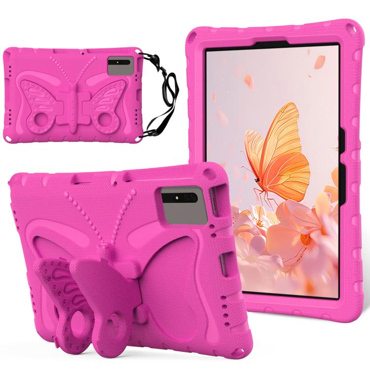 For Xiaomi Redmi Pad 2 / SE 11 2025 Butterfly Bracket EVA Shockproof Tablet Case(Rose Red)