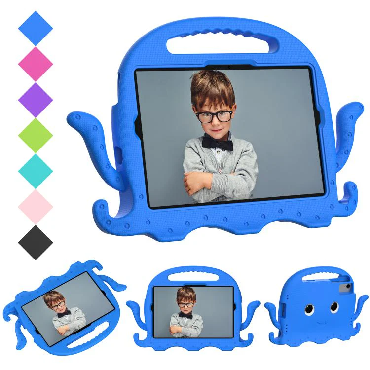 For Xiaomi Redmi Pad 2 /SE 11 2025 Octopus Style EVA Hybrid PC Shockproof Tablet Case with Strap(Blue)