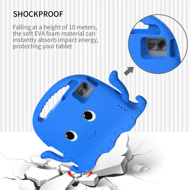 For Xiaomi Redmi Pad 2 /SE 11 2025 Octopus Style EVA Hybrid PC Shockproof Tablet Case with Strap(Blue) - Image 4