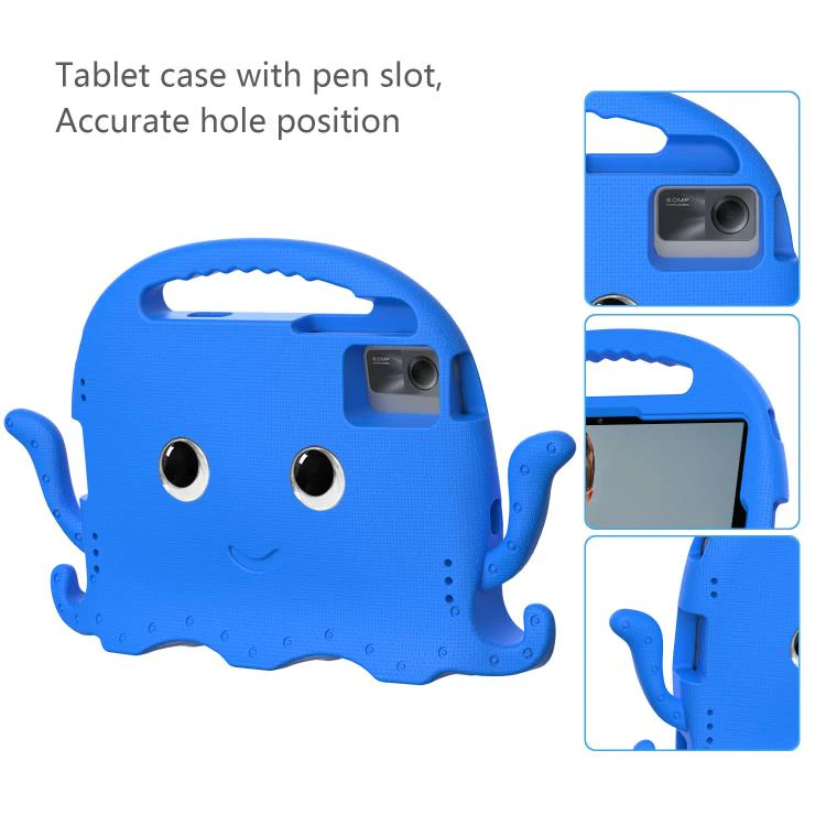 For Xiaomi Redmi Pad 2 /SE 11 2025 Octopus Style EVA Hybrid PC Shockproof Tablet Case with Strap(Blue) - Image 6