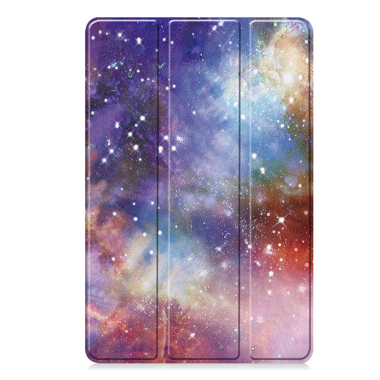 For Xiaomi Redmi Pad 2 SE 9.7 2026 Custer Painted 3-Fold Stand Leather Smart Tablet Case(Milky Way) - Image 2